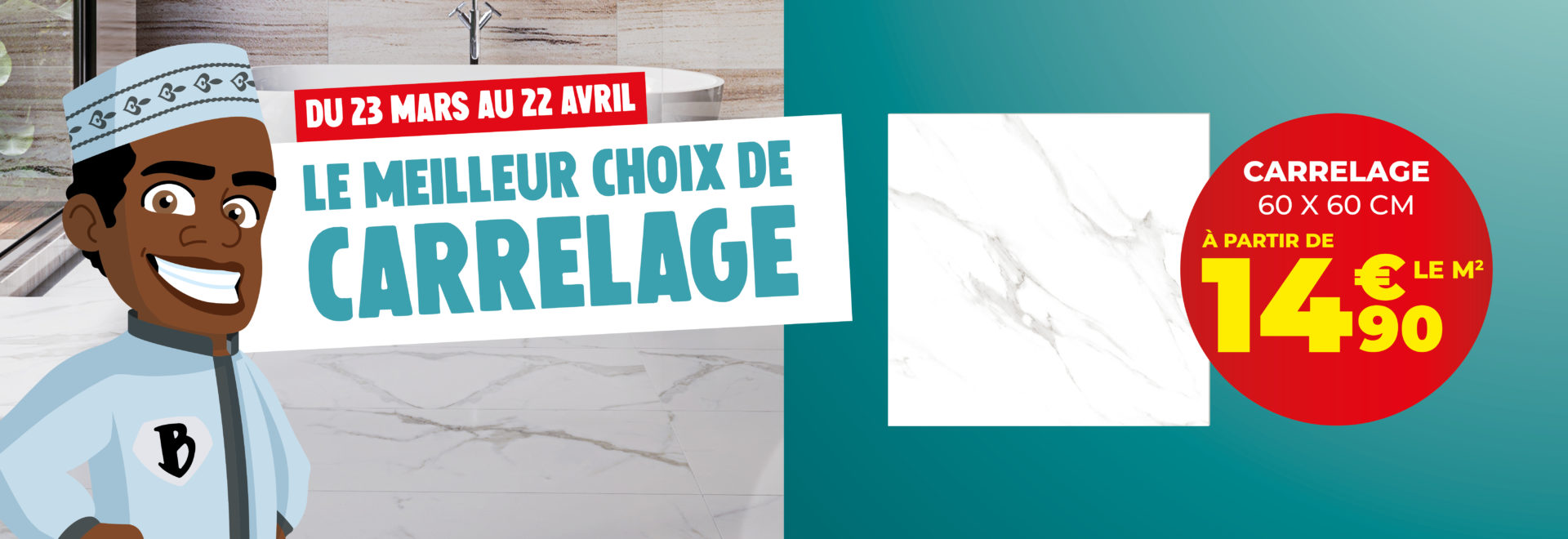 Le meilleur choix de carrelage est chez Batimax.